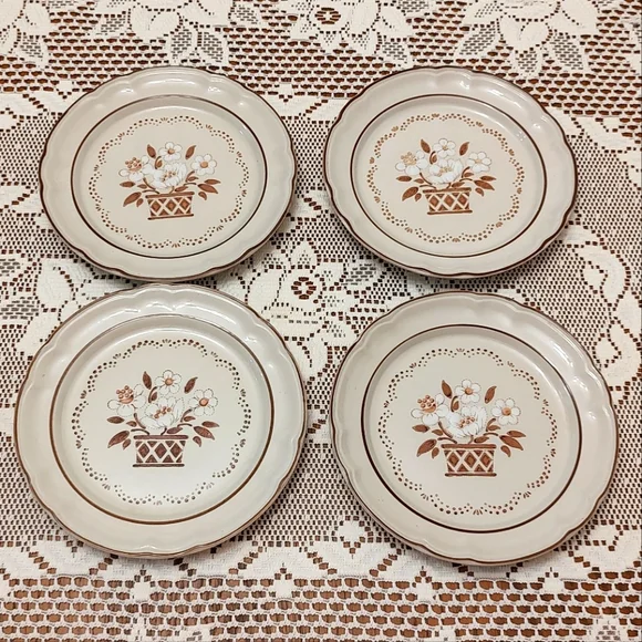 Plate Bundle of Vintage Stoneware Cumberland Japan Mayblossom Pattern  Plates